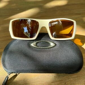Oakley Gascan Sunglasses in Desert Tan with American Flag